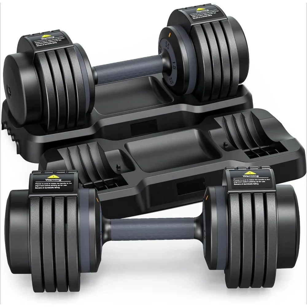 Home Gym Equipment 5 in1 Quickly Adjustable dumbbell set