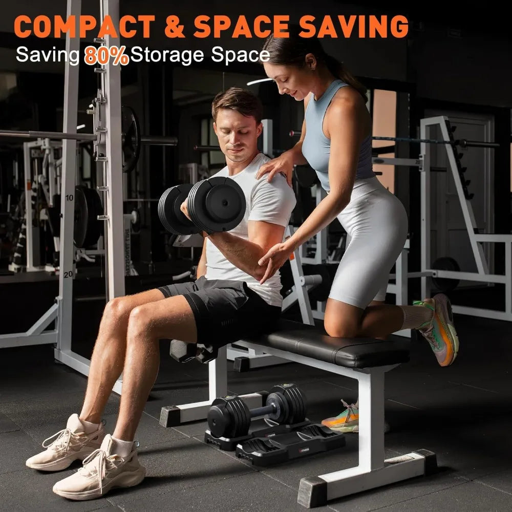 Home Gym Equipment 5 in1 Quickly Adjustable dumbbell set