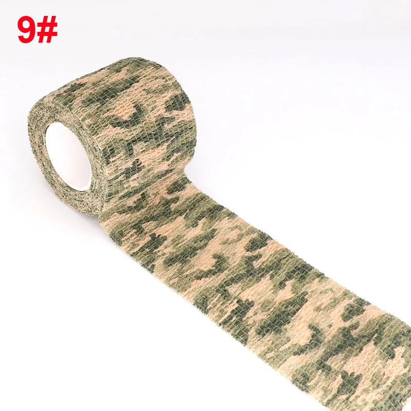 Camouflage Sport Elastic Wrap Tape 2.5cm Gun Hunt