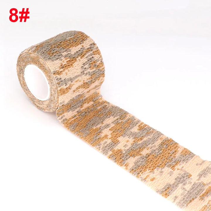 Camouflage Sport Elastic Wrap Tape 2.5cm Gun Hunt