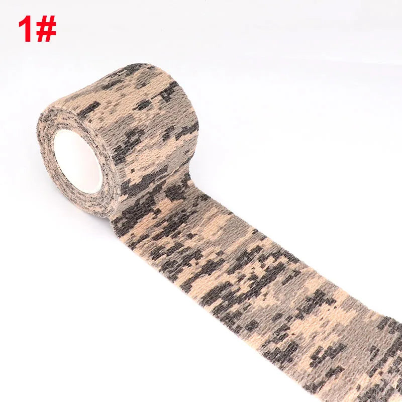 Camouflage Sport Elastic Wrap Tape 2.5cm Gun Hunt