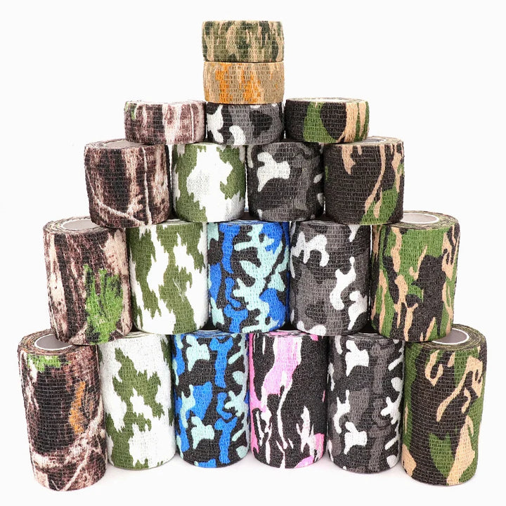 Camouflage Sport Elastic Wrap Tape 2.5cm Gun Hunt