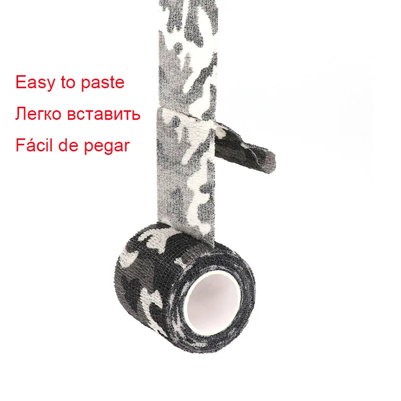 Camouflage Sport Elastic Wrap Tape 2.5cm Gun Hunt