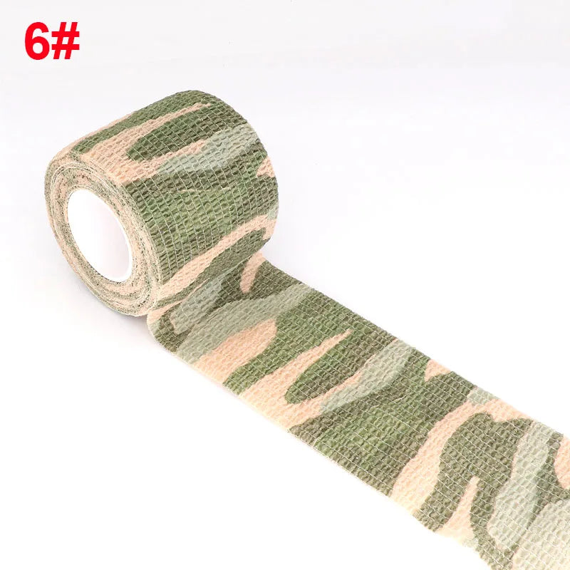 Camouflage Sport Elastic Wrap Tape 2.5cm Gun Hunt