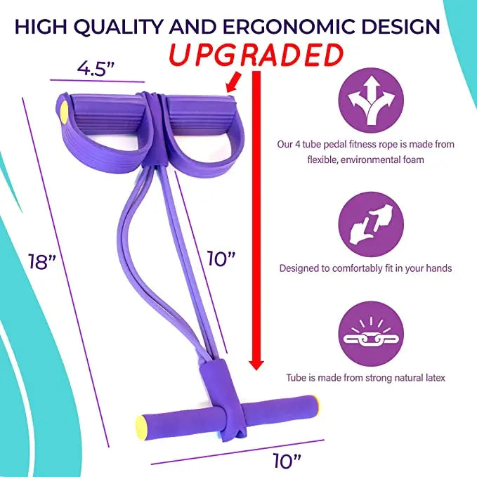 Fitness Workout Bands Elastic Pull Rope Equipment Pedal