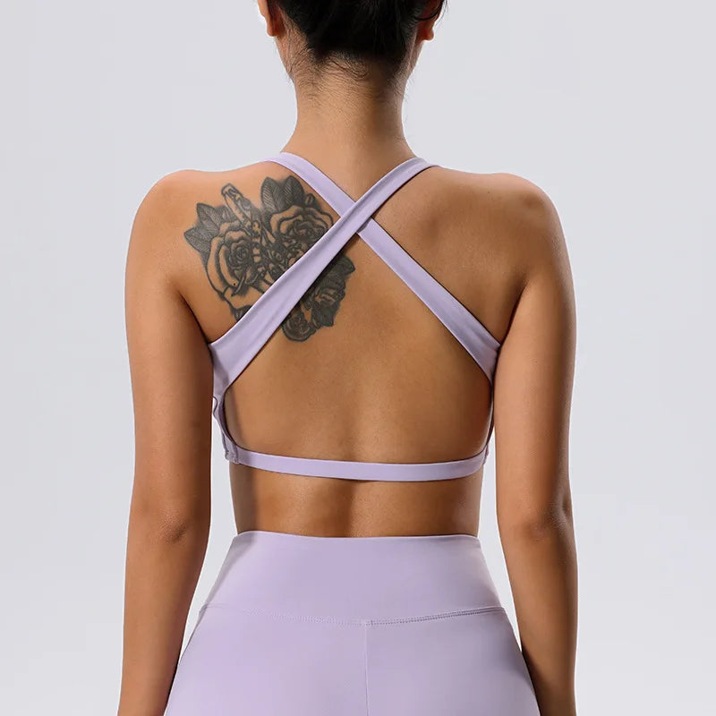 Women Sports Bra High Support Sports Bra Sexy Yoga Fitness