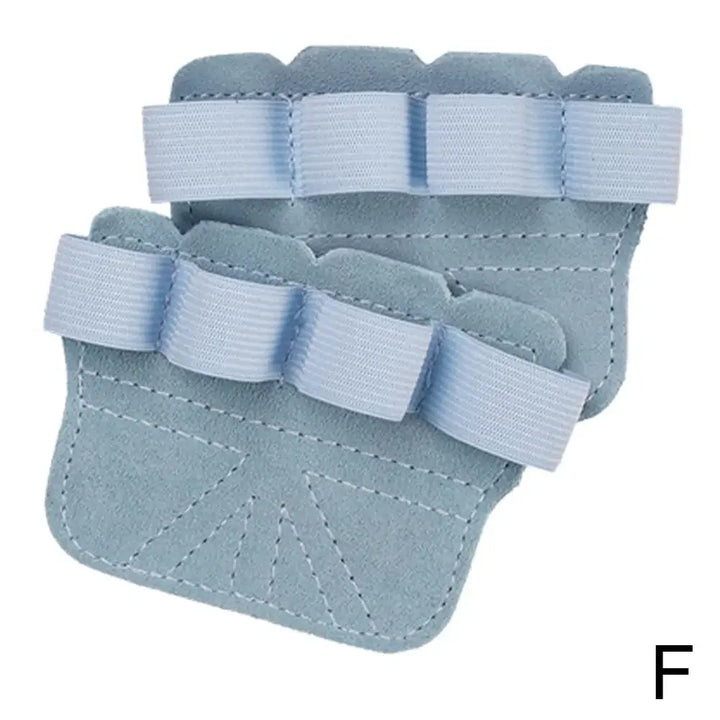 Cowhide Gym Gloves Grips Anti-Skid Weight Power