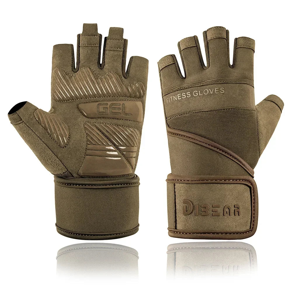NEW Half Finger Gym Gloves Weightlifting Dumbbell
