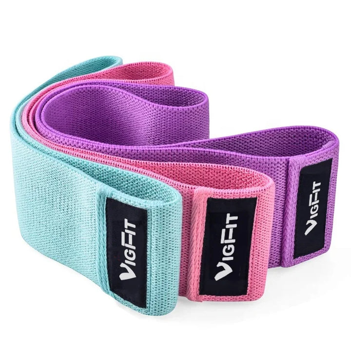 Hip Resistance Bands Set for Legs and Booty Anti-Slip Fabric Stretch