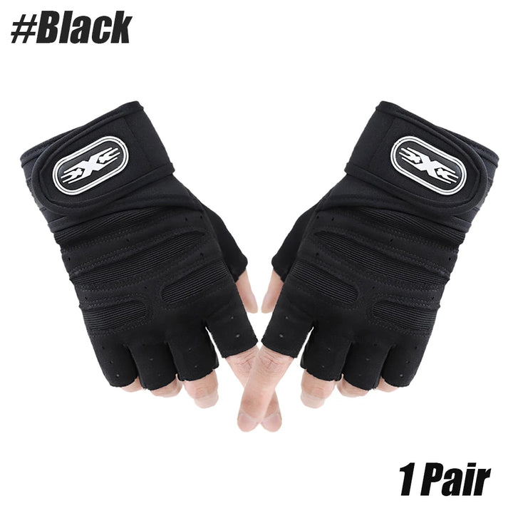1 Pair Sports Gloves Weight Exercises Half Finger Lifting