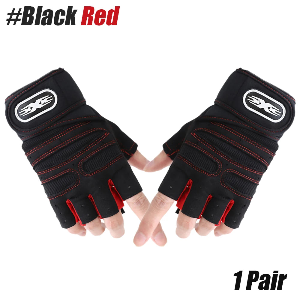 1 Pair Sports Gloves Weight Exercises Half Finger Lifting