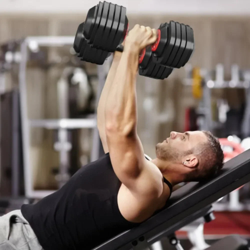 Adjustable Dumbbell Set Black Dumbbell for Home Gym Full Body