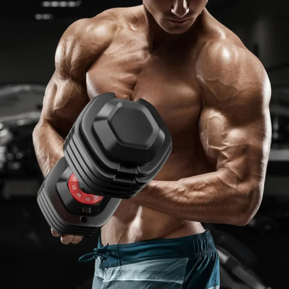 Adjustable Dumbbell Set Black Dumbbell for Home Gym Full Body