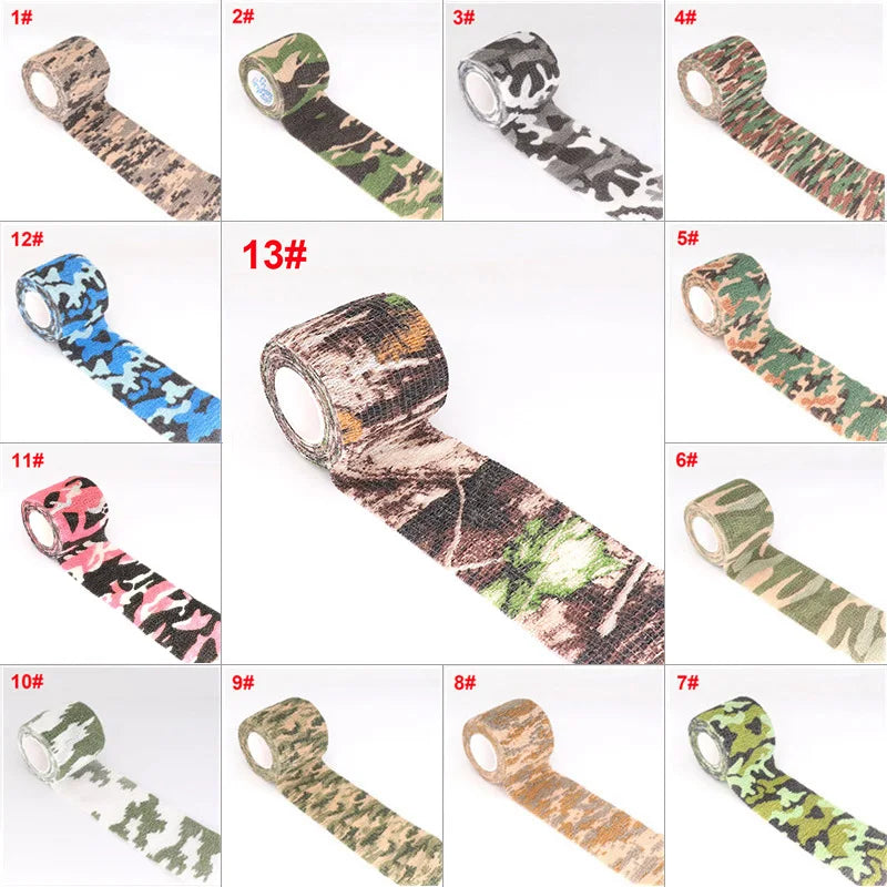 Camouflage Sport Elastic Wrap Tape 2.5cm Gun Hunt