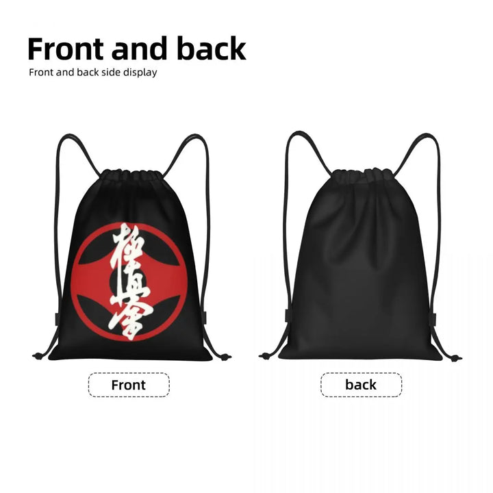 Kyokushin Karate Logo Drawstring Backpack