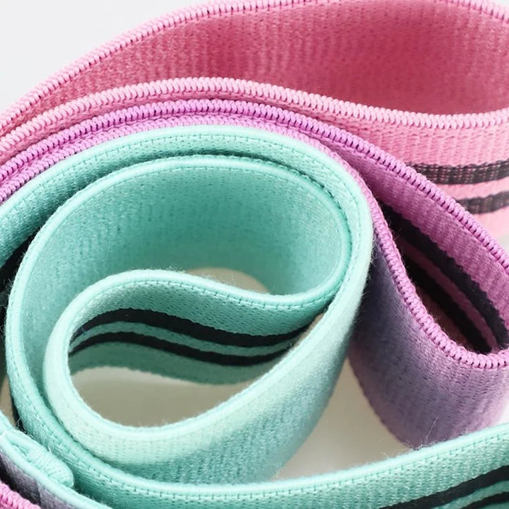 Hip Resistance Bands Set for Legs and Booty Anti-Slip Fabric Stretch