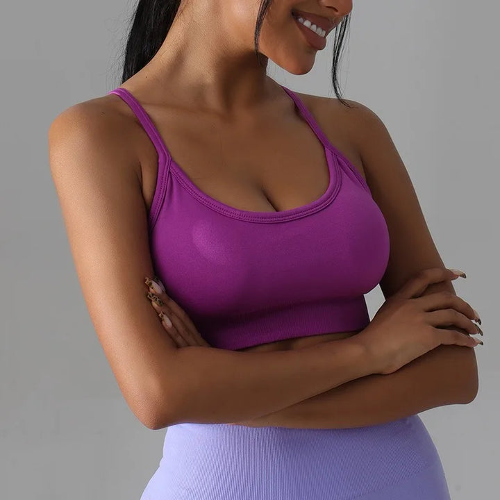 Sports Bra Cross Back Gym Top Women Yoga Clothes