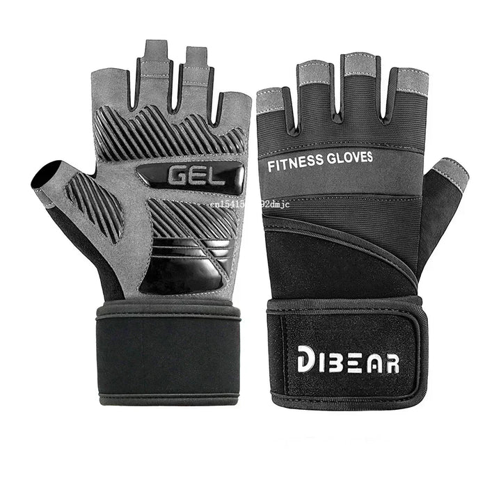 NEW Half Finger Gym Gloves Weightlifting Dumbbell