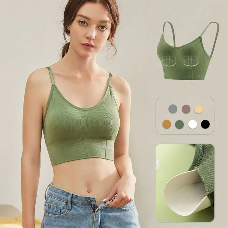 1PCS Adjustable Sports Bra with removable cups Seamless