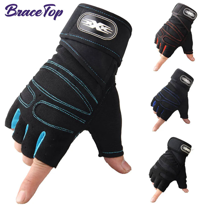 1 Pair Sports Gloves Weight Exercises Half Finger Lifting