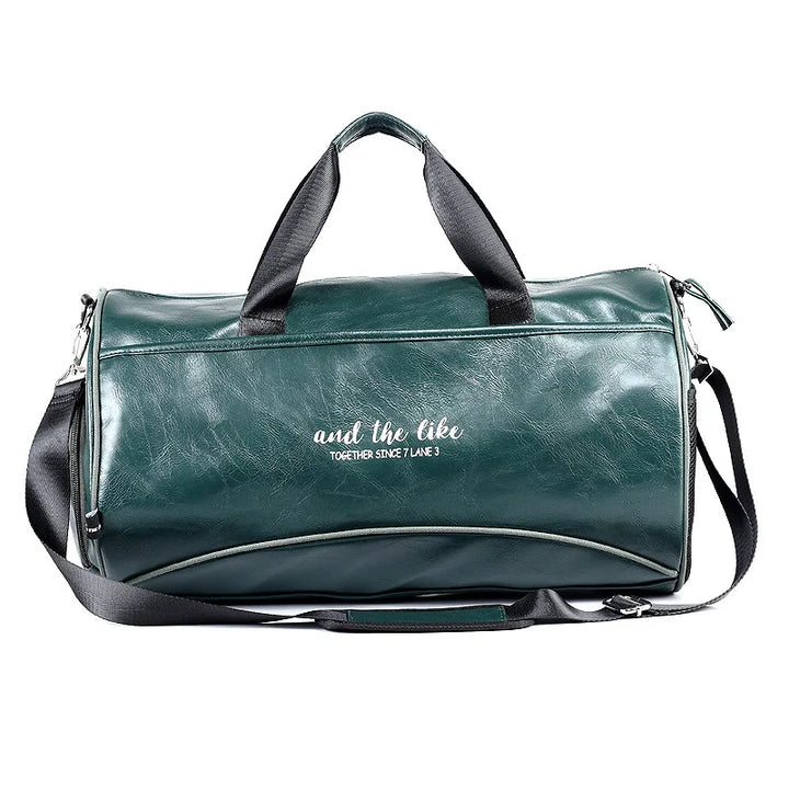 Luxury Soft Leather Men Travel Bag Sport Fitness Gym Bag