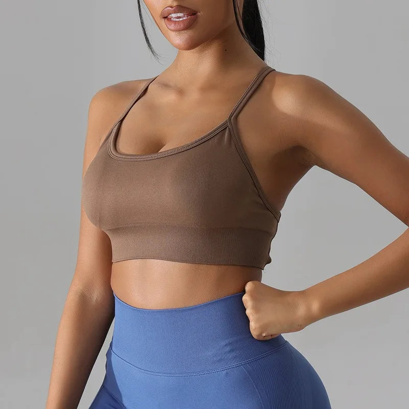 Sports Bra Cross Back Gym Top Women Yoga Clothes