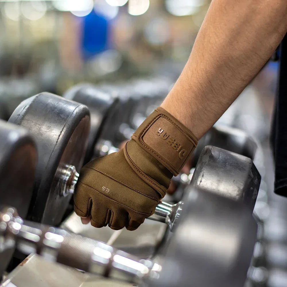 NEW Half Finger Gym Gloves Weightlifting Dumbbell