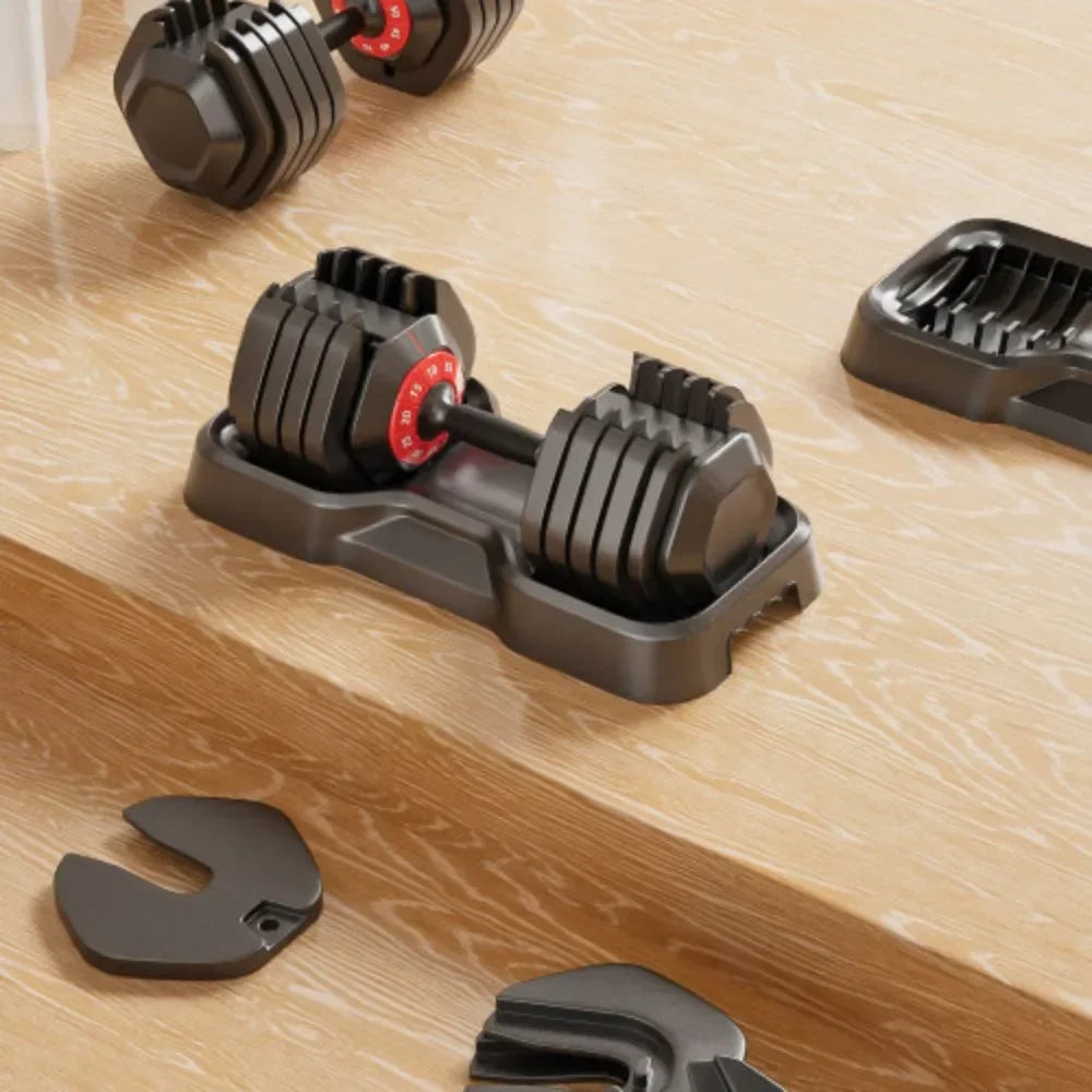 Adjustable Dumbbell Set Black Dumbbell for Home Gym Full Body