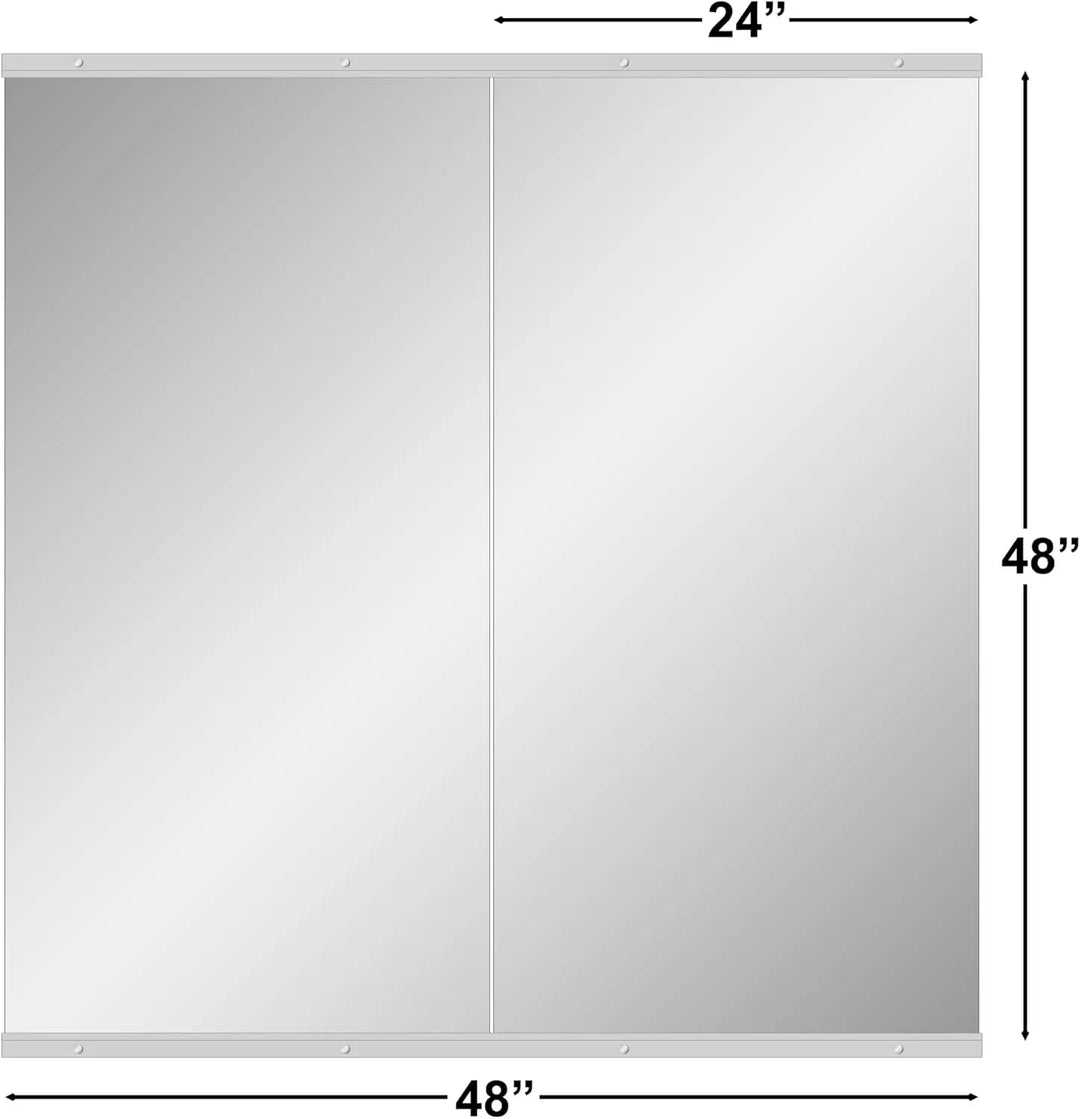Home Gym Mirror, 48" x 24" x 2pcs, Large Full Body Mirror for Yoga