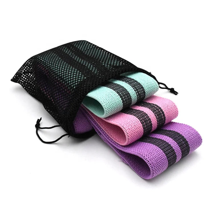 Hip Resistance Bands Set for Legs and Booty Anti-Slip Fabric Stretch