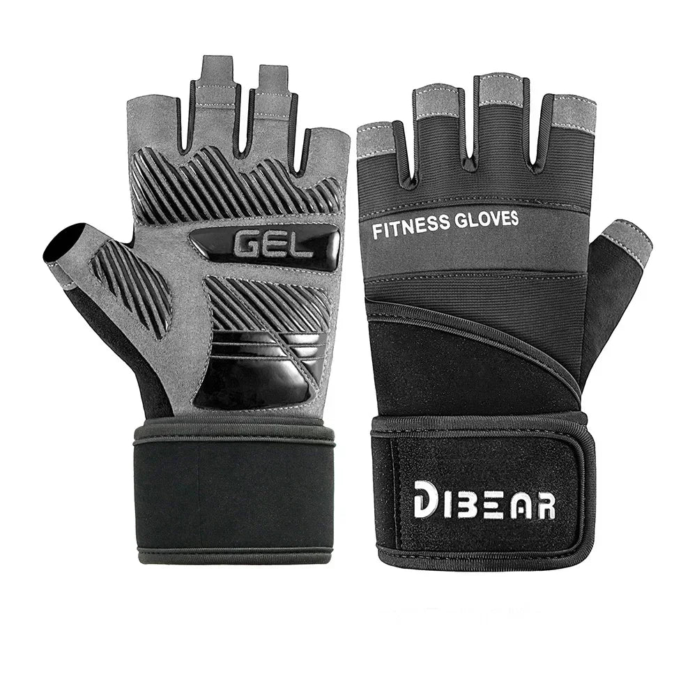 NEW Half Finger Gym Gloves Weightlifting Dumbbell