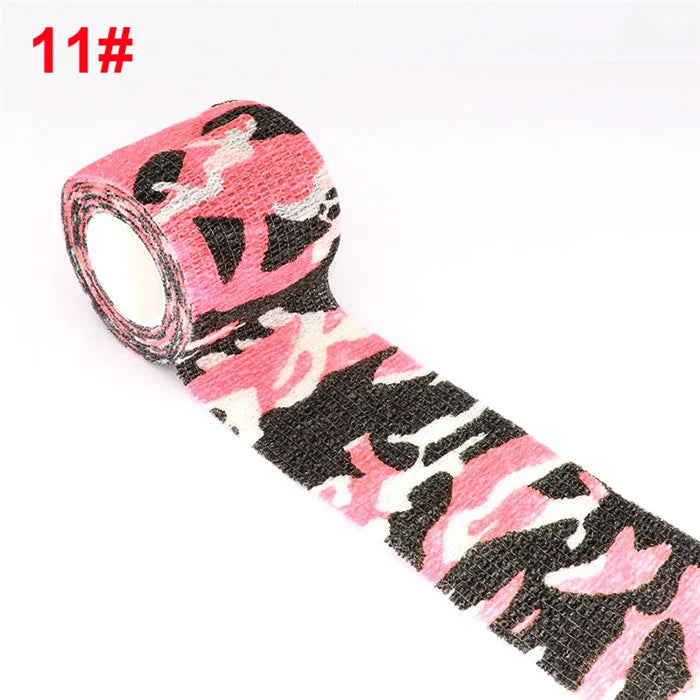 Camouflage Sport Elastic Wrap Tape 2.5cm Gun Hunt