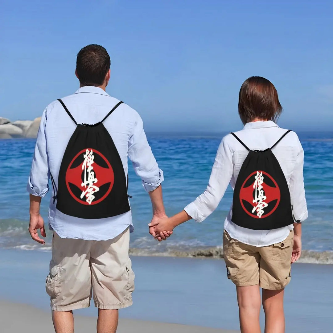 Kyokushin Karate Logo Drawstring Backpack